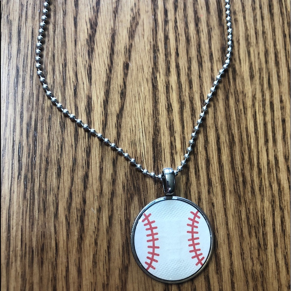 Half-Dollar Baseball Necklace